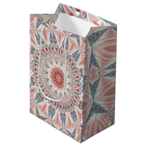 Striking Modern Kaleidoscope Mandala Fractal Art Medium Gift Bag