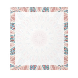 Striking Modern Kaleidoscope Mandala Fractal Art Notepad