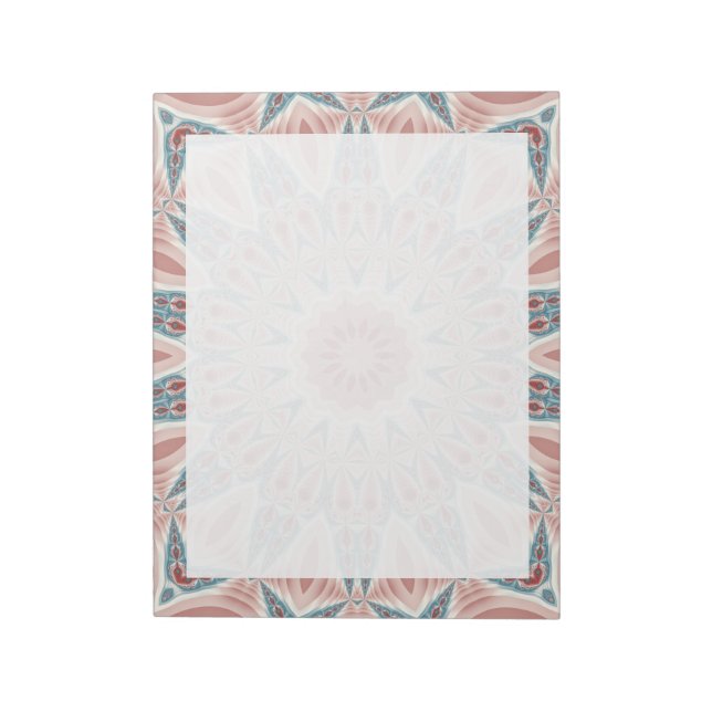 Striking Modern Kaleidoscope Mandala Fractal Art Notepad (Rotated)