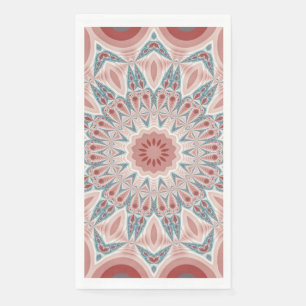 Striking Modern Kaleidoscope Mandala Fractal Art Paper Guest Towels
