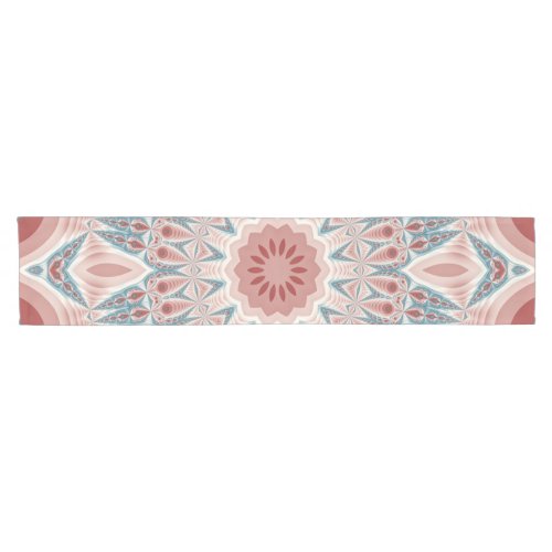 Striking Modern Kaleidoscope Mandala Fractal Art Short Table Runner