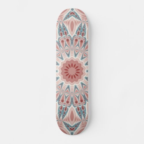 Striking Modern Kaleidoscope Mandala Fractal Art Skateboard