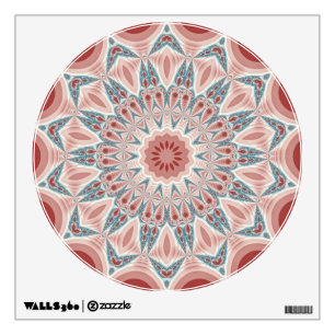Striking Modern Kaleidoscope Mandala Fractal Art Wall Decal