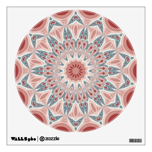 Striking Modern Kaleidoscope Mandala Fractal Art Wall Decal