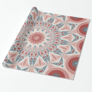 Striking Modern Kaleidoscope Mandala Fractal Art Wrapping Paper