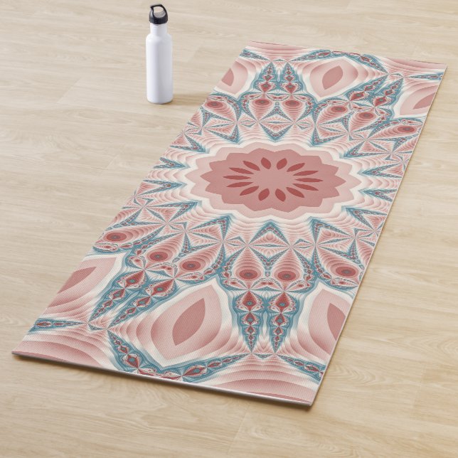 Striking Modern Kaleidoscope Mandala Fractal Art Yoga Mat (In Situ)