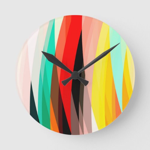 Striking Multicolored Round Clock