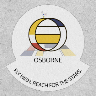 Striking Neoplasticism Art Monogram. Letter O Patch