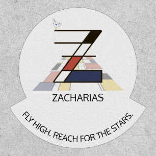 Striking Neoplasticism Art Monogram. Letter Z Patch
