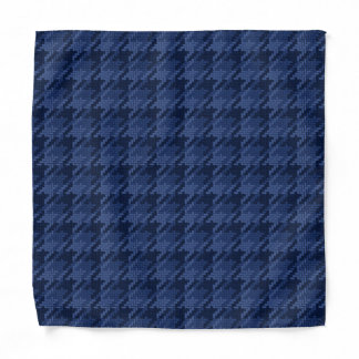 Striking pattern of blue shapes bandana