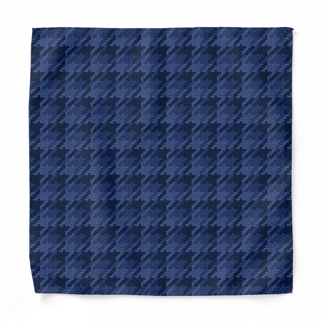 Striking pattern of blue shapes bandana (Front)