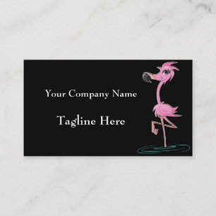 Striking Pink Flamingo Business Cards