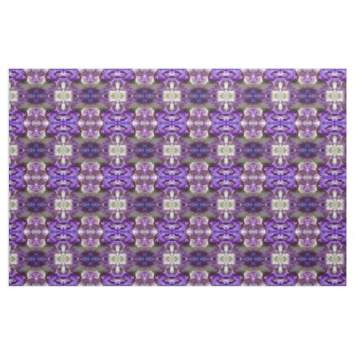 Striking Purple, Violet and Mauve Iris Abstract Fabric