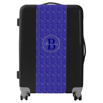 Striking Purple Weave Pattern Monogram Luggage by anuradesignstudio at Zazzle