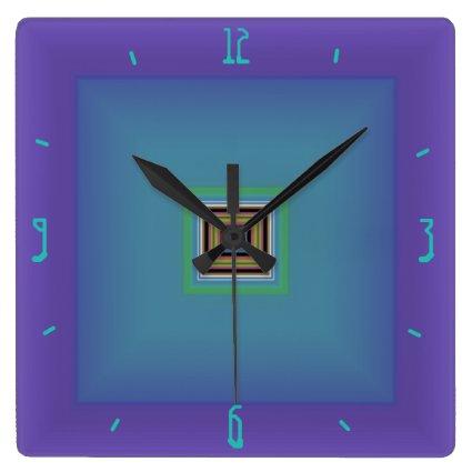 Striking Purple with Green/Blue Centre>Wall Clock