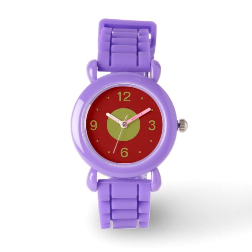 Striking Red and Olive  Kids Watches