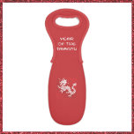 Striking Red And White Year Of The Dragon  Wine Bag at Zazzle
