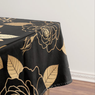 Striking rose and bud composition  tablecloth