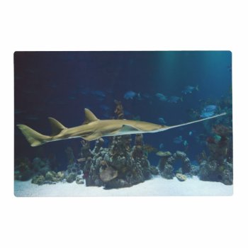 Striking Sawfish Placemat by beachcafe at Zazzle