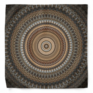 Striking Seashore Pebble Mandala Design Bandana