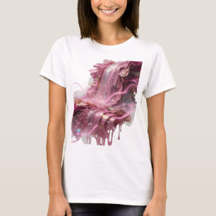 Striking Silver ABSTRACT ART Modern Design T-Shirt