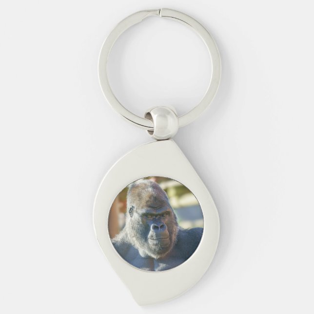 Striking Silverback Keychain (Front)