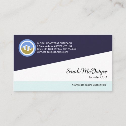 Striking Stylish Trapezium Layers HR Consultant Business Card