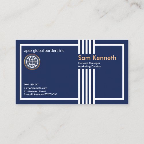 Striking Verticals Retro Exclusive General Manager Business Card