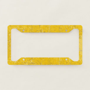 Striking Yellow Abstract Painter Art Lover Artist License Plate Frame