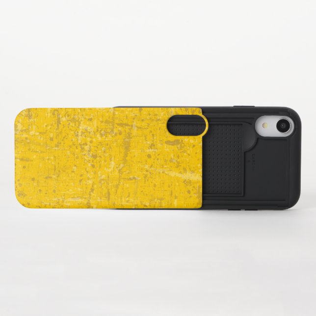 Striking Yellow Abstract Painter Art Lover Artist Uncommon iPhone Case (Open)