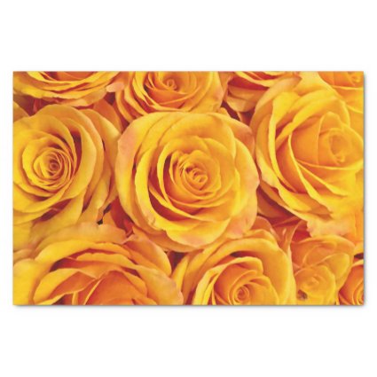 Striking Yellow Roses Tissue Paper