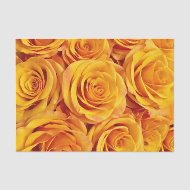 Striking Yellow Roses Tissue Paper (Front)