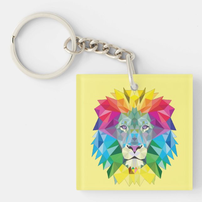 Strikingly Bright Lion Keychain (Front)