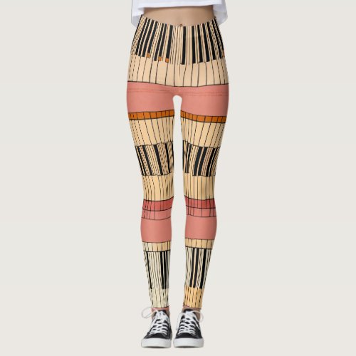 Strikingly Unconventional Revamped Sporty Stripes Leggings