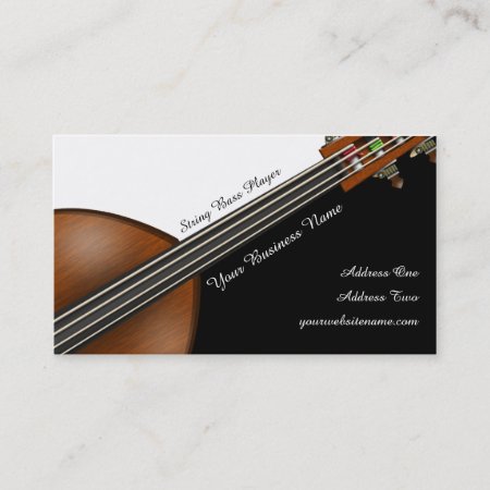 String Bass Player Business Card