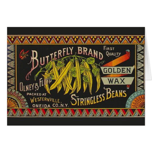 String Bean Label Vegetable Country