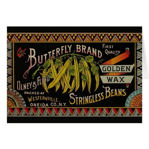 String Bean Label Vegetable Country