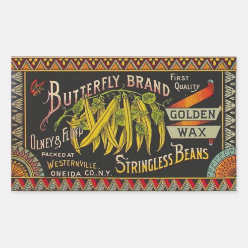 String Bean Label Vegetable Country