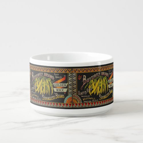 String Bean Label Vegetable Country Bowl