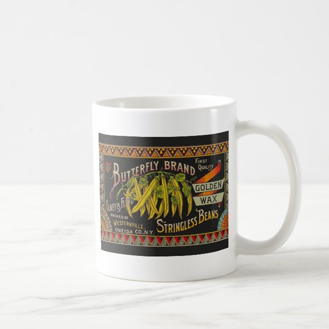 String Bean Label Vegetable Country Coffee Mug (Right)