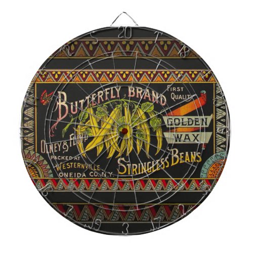 String Bean Label Vegetable Country Dartboard