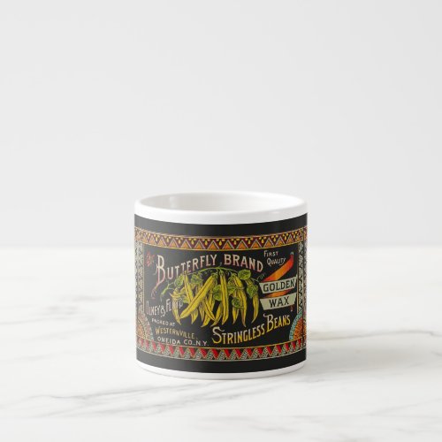 String Bean Label Vegetable Country Espresso Cup