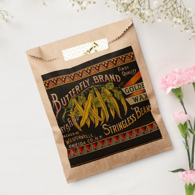 String Bean Label Vegetable Country Favor Bag (Sealed)
