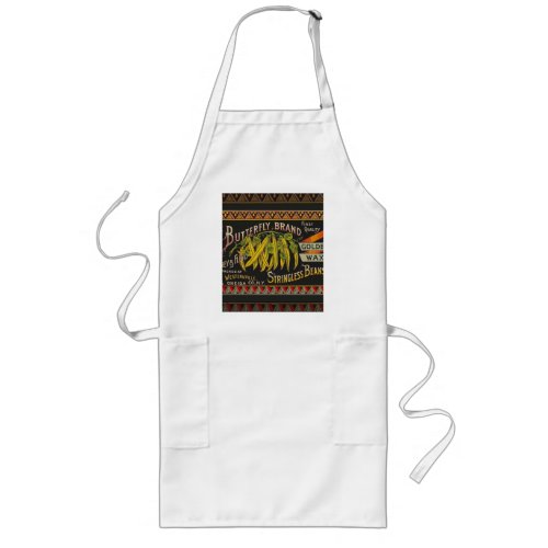 String Bean Label Vegetable Country Long Apron