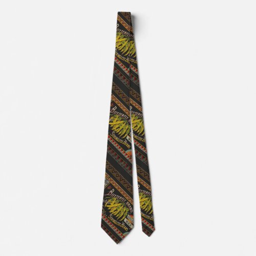 String Bean Label Vegetable Country Neck Tie