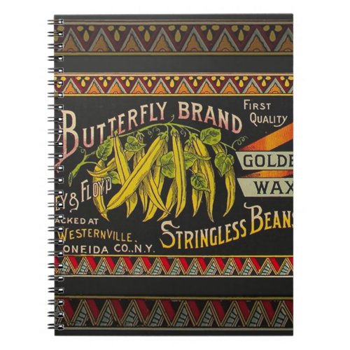 String Bean Label Vegetable Country Notebook