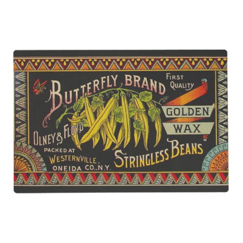 String Bean Label Vegetable Country Placemat