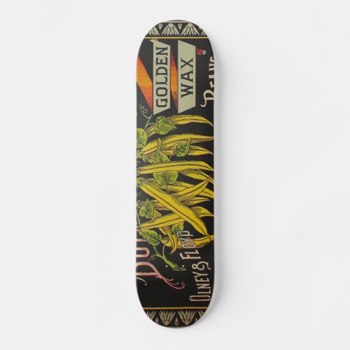 String Bean Label Vegetable Country Skateboard