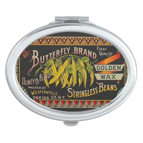 String Bean Label Vegetable Country Vanity Mirror