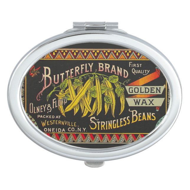 String Bean Label Vegetable Country Vanity Mirror (Front)